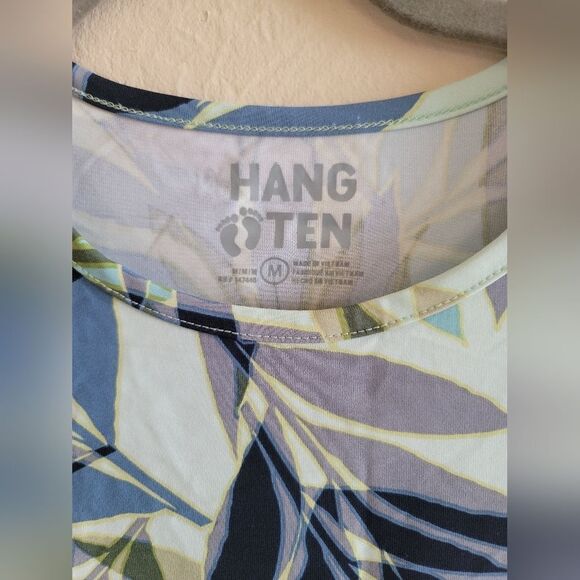 Hang Ten, Long Sleeve‎ Sun Protection Tee/Rash Guard, Zippered Pocket, Size M - Picture 3 of 8